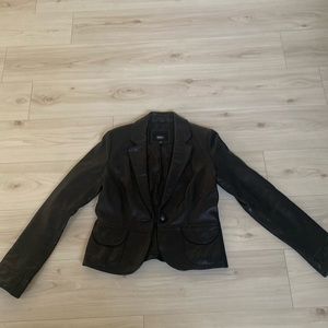 Black leather jacket